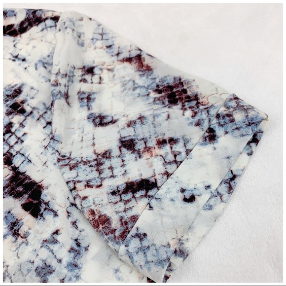 Cynthia Rowley sneak Print button up shirt blouse - Picture 5 of 9